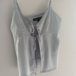 Silence + Noise Light blue satin Camisole Top